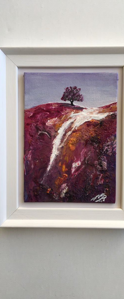 The Lone Tree in a frame by Marja Brown