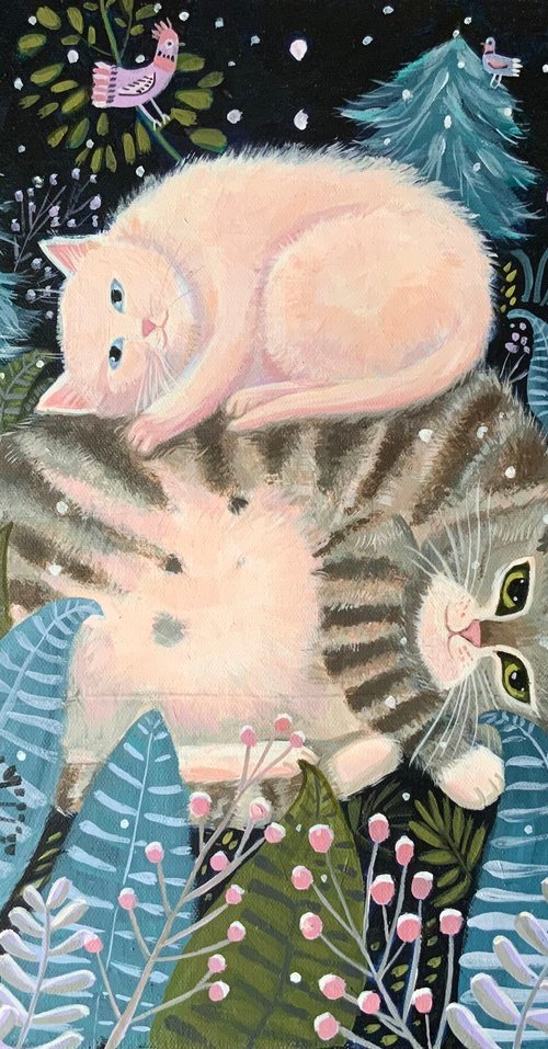 Winter Cat nap by Mary Stubberfield