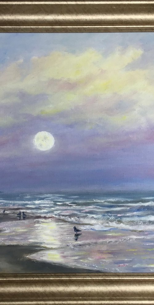 BEACH MOONRISE by Kathleen McDermott