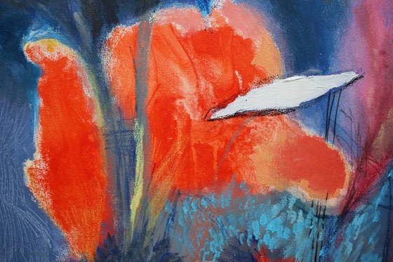 Composition with Red Sun