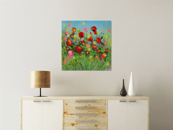 27.5” Spring Poppies