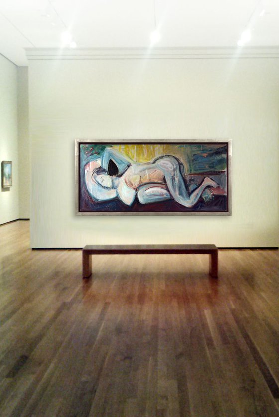 Lying naked woman (a Post Picasso comment)