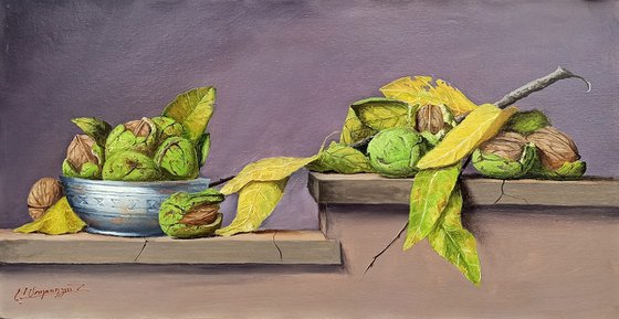 Still life -  FRESH WALNUTS