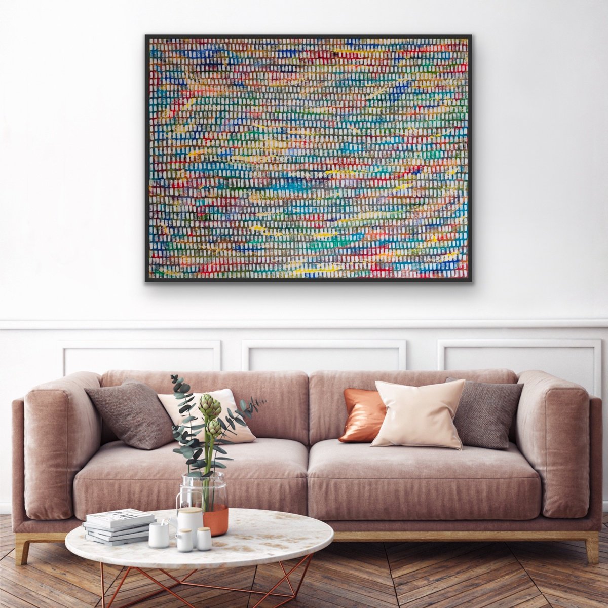 Expressive Abstract Acrylic Painting By Ketki Fadnis, 48 X 36", Spring Has Sprung, Original Artwork