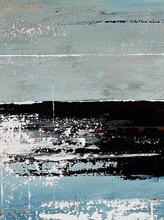 Azure Tidal Layers-Blue landscape