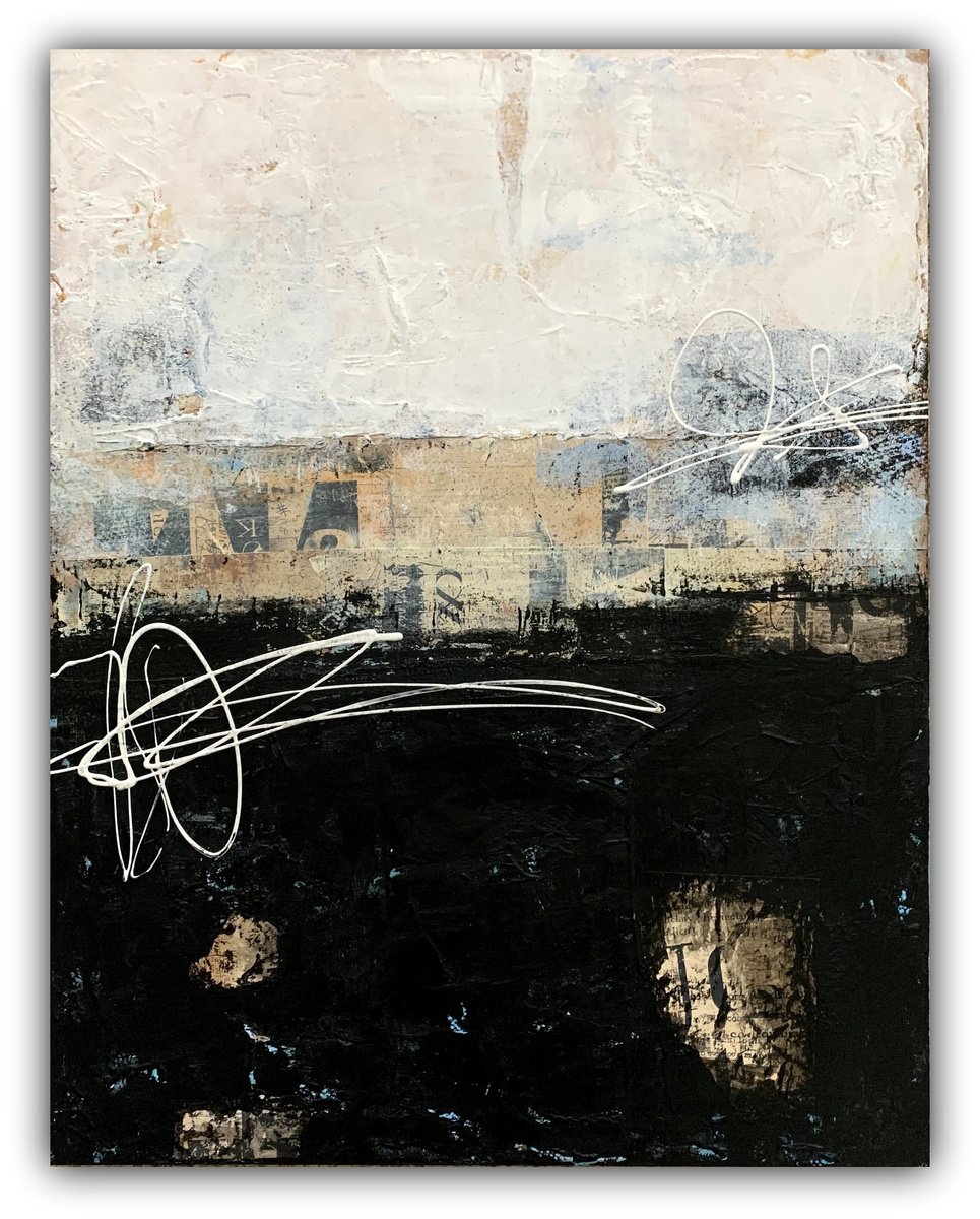 Abstract Painting By Elizabeth Moran, 24 X 30, Frequencies, Original Artwork