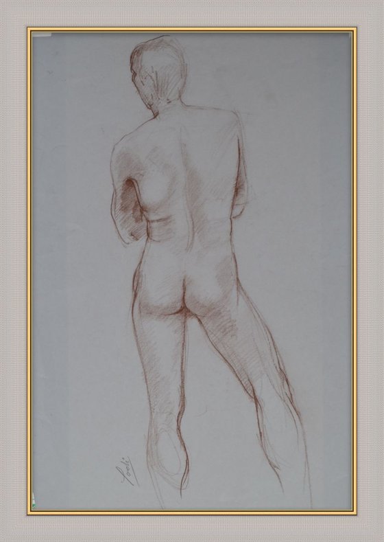 MALE NUDE STANDING - LIFE STUDY