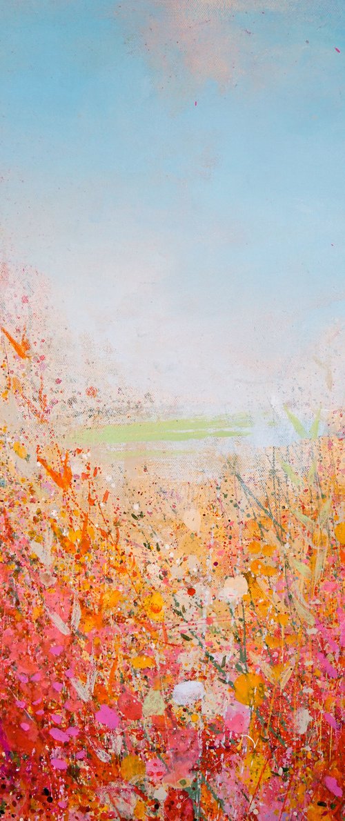 Romantic Rose and Orange Landscape by Sandy Dooley