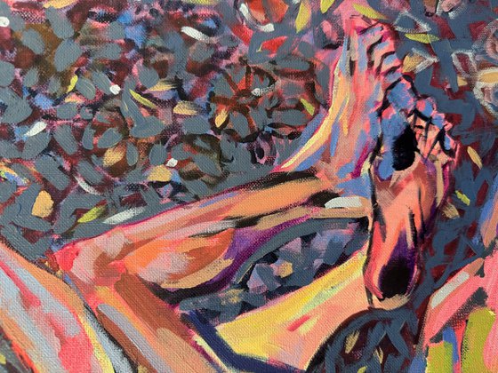 Shimmering Nude Relaxing