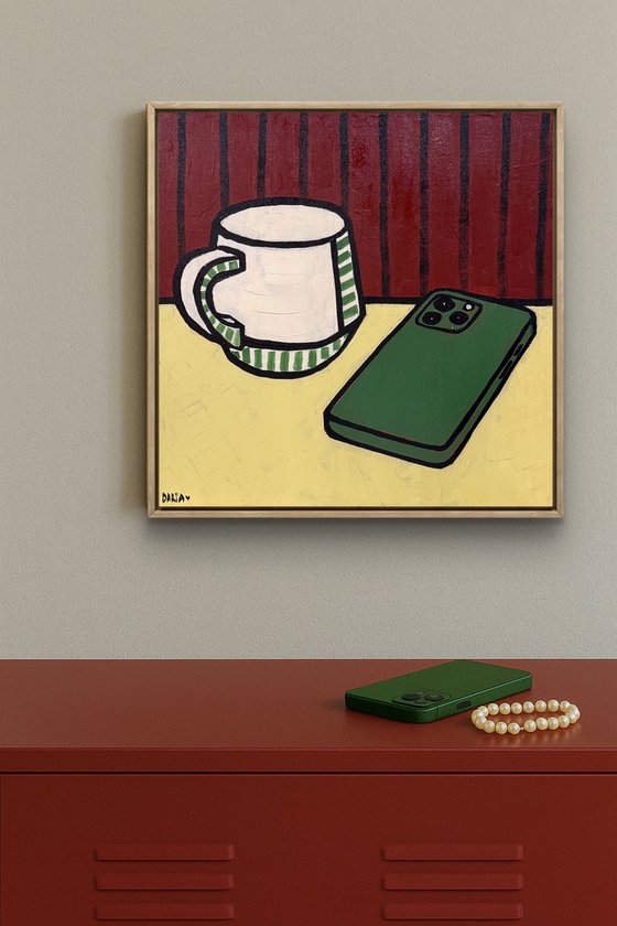 Still Life with Mug and Phone