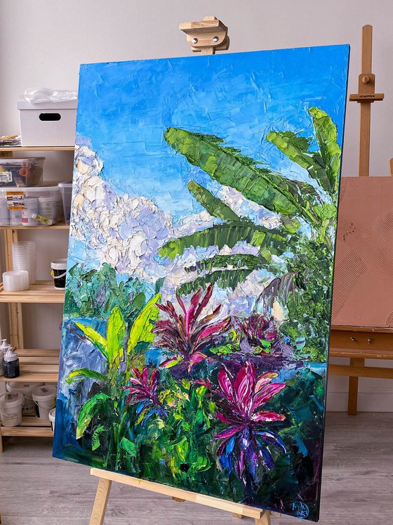 Tropical Bali Jungle Painting