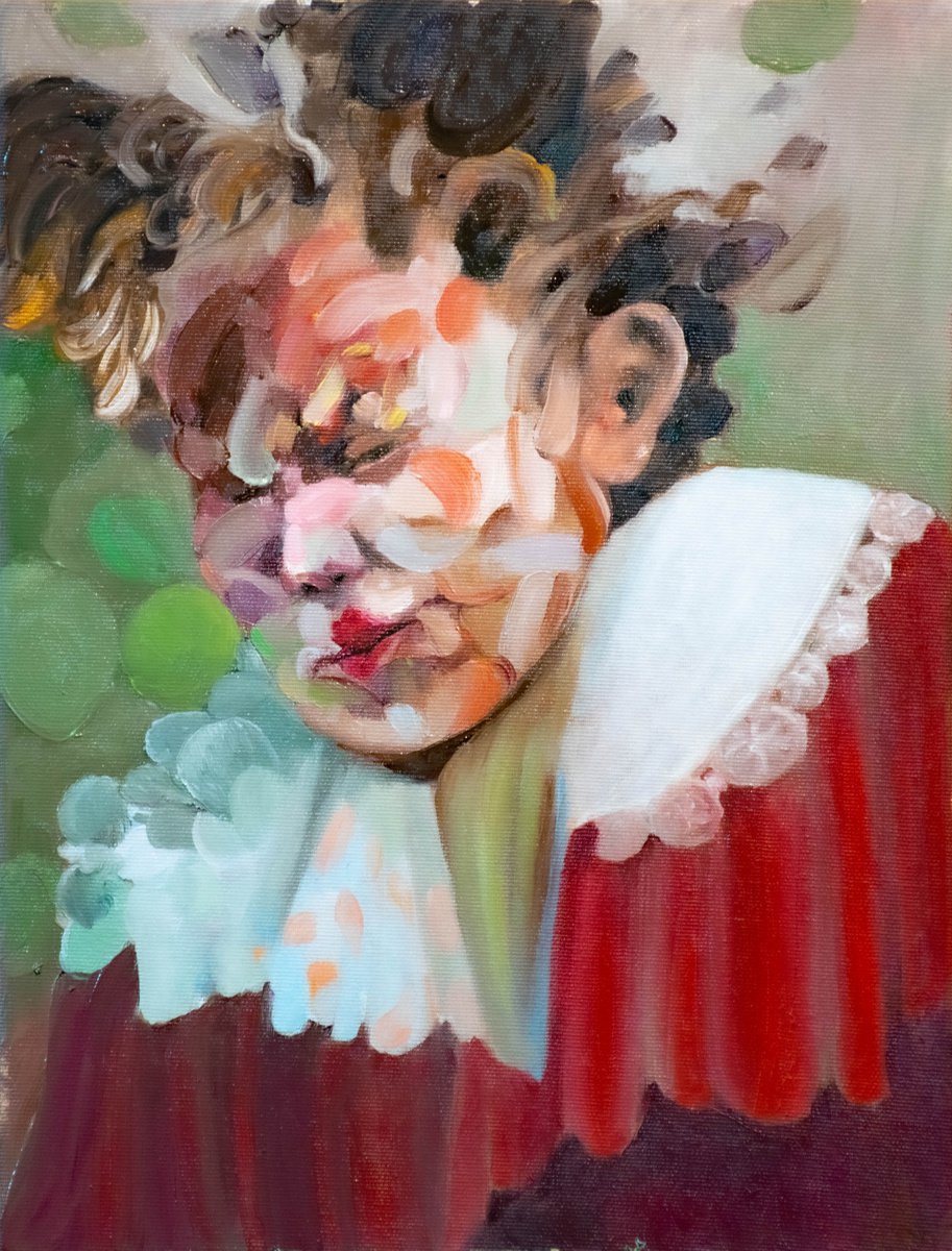 Expressive Portrait Oil Painting By Dan Laurentiu Arcus, 12 X 16, The Bishop, Original Artwork