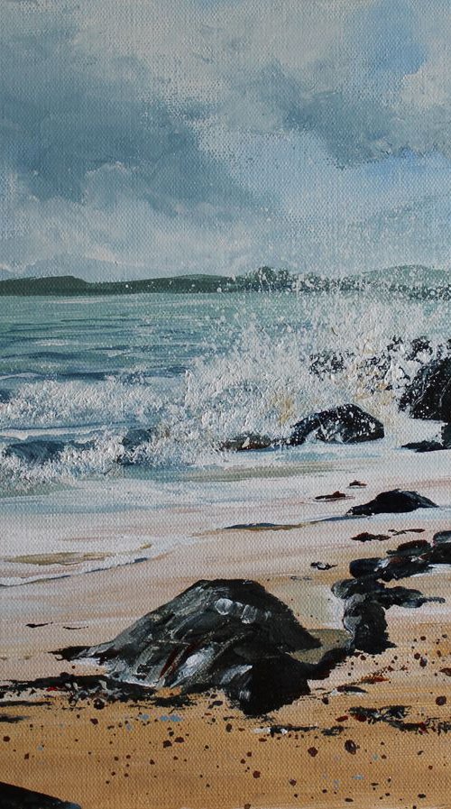 Polkerris Beach by Valerie Jobes