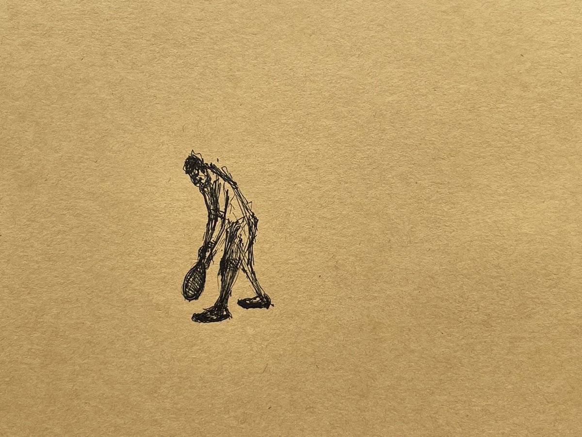 Expressive Portrait Ink Drawing By David Lloyd, 8 X 6, Service Motion, Original Artwork