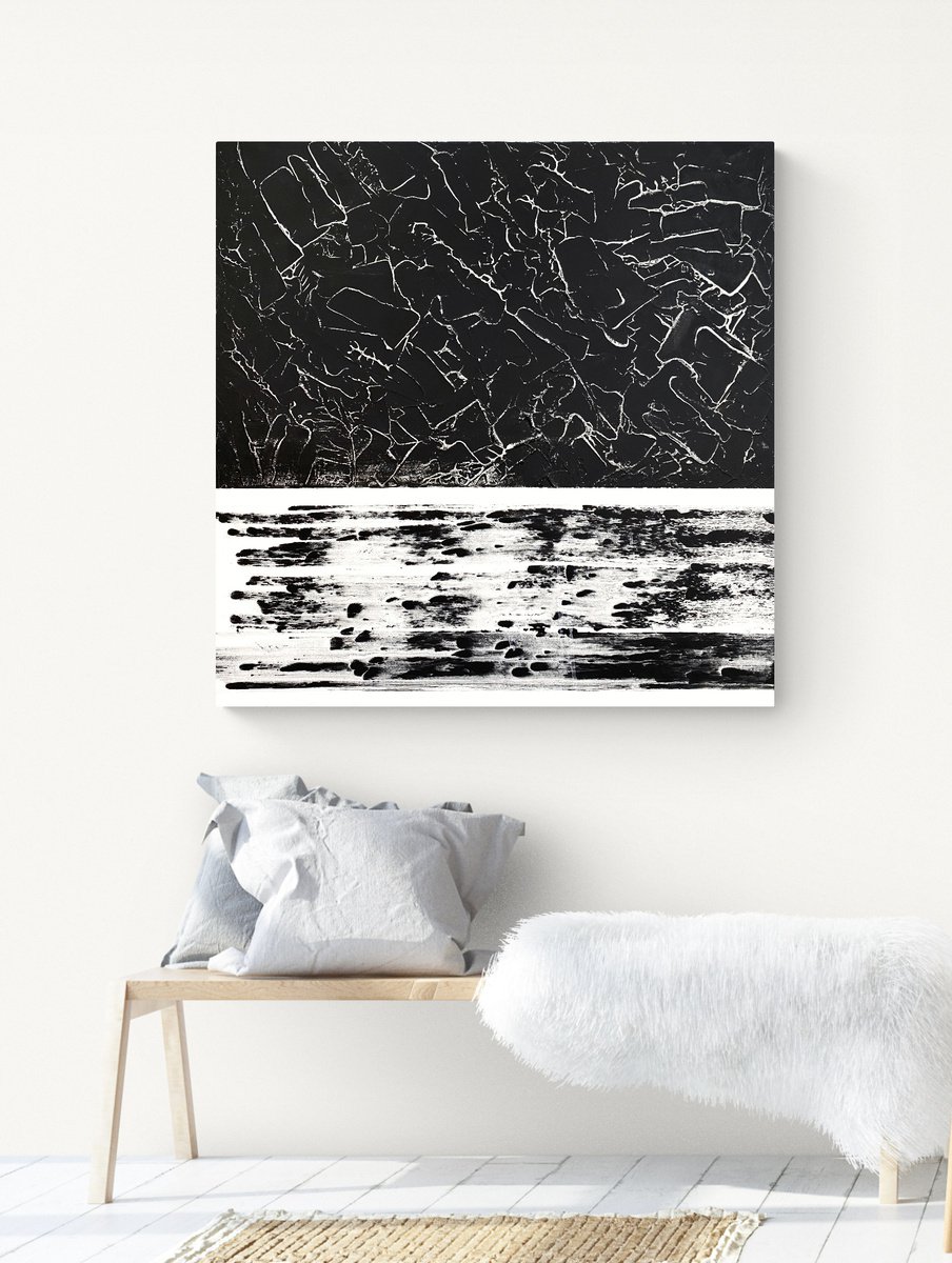 Abstract Painting By Cristina Dalla Valentina, 31 X 31, Blurry Times /5, Original Artwork