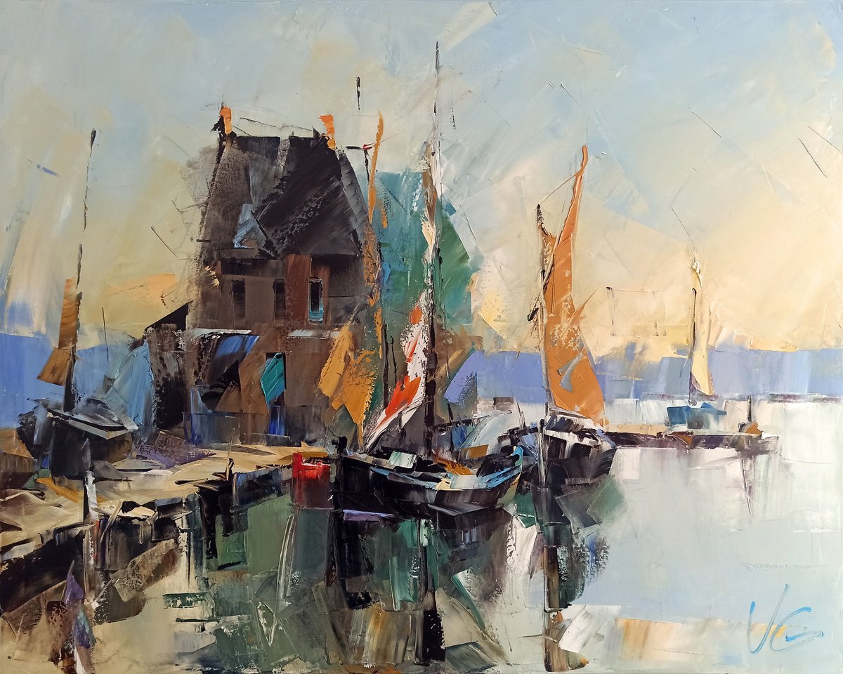 Silent Harbor By Volodymyr Glukhomanyuk, 39 X 31, Artwork For Sale On Artfinder