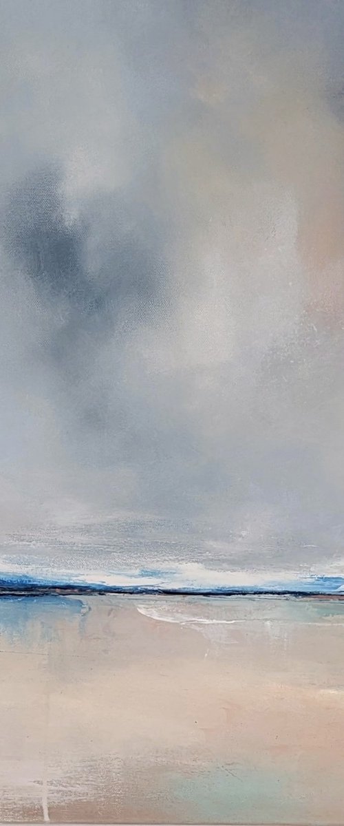 Abstract Cloudy Beachscape by Jo Earl