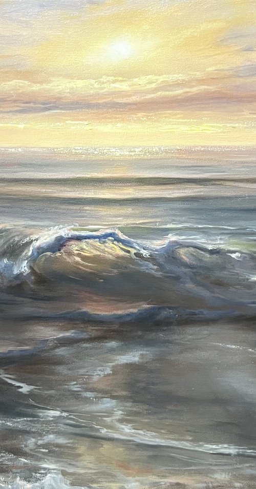 Glimmering Horizon - sea oil by Alesia Yeremeyeva