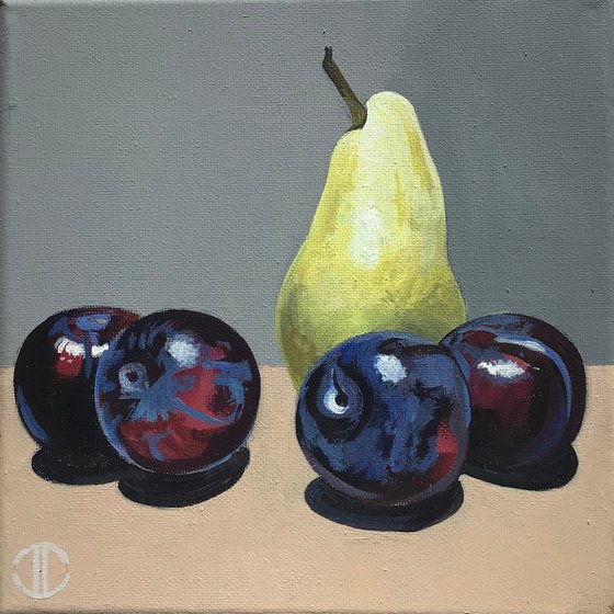 contempory glass fruit