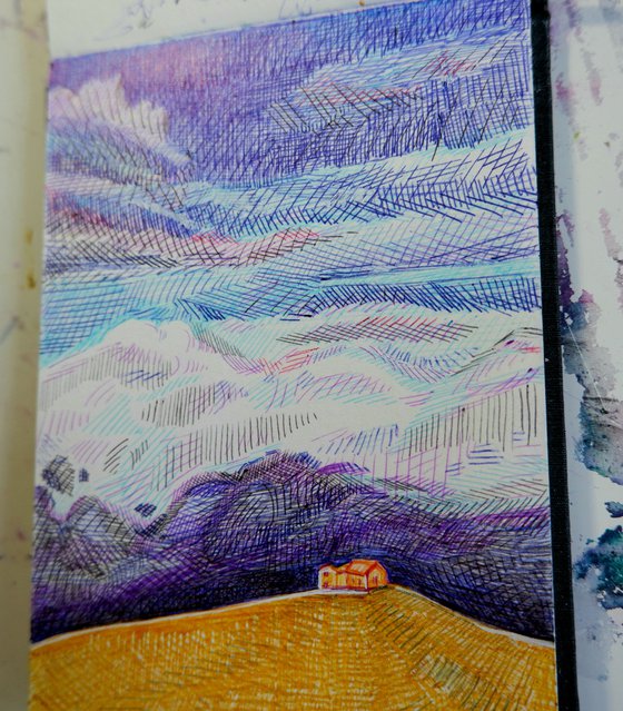 After Rain - Miniature drawing