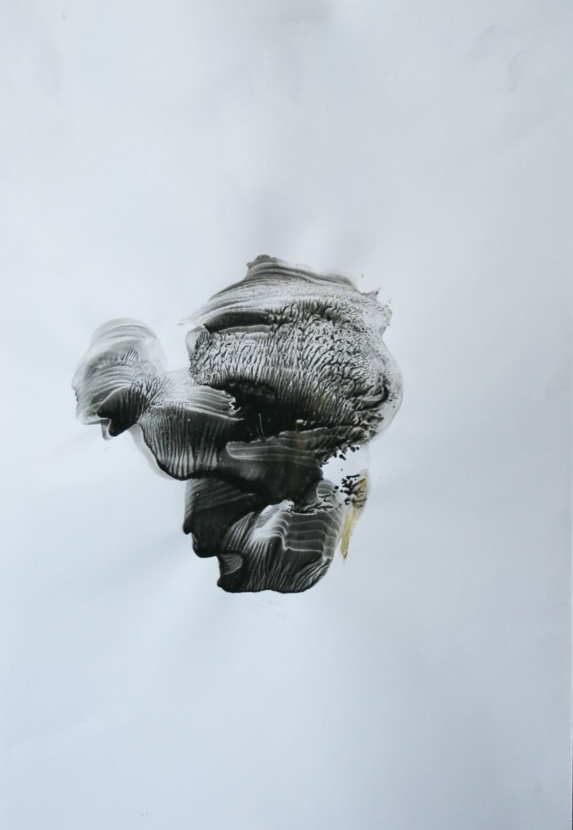 Expressive Abstract Limited Edition Print By Salana Art / Svetlana Samovarova, 9 X 13", Abstraction 1011, Original Artwork