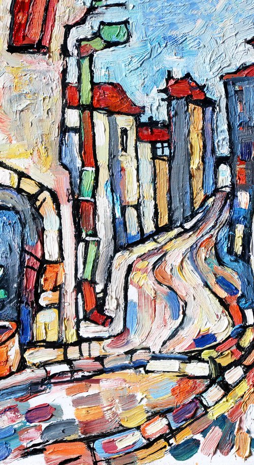 A street in Provence. by Nikifor Swiristuhin