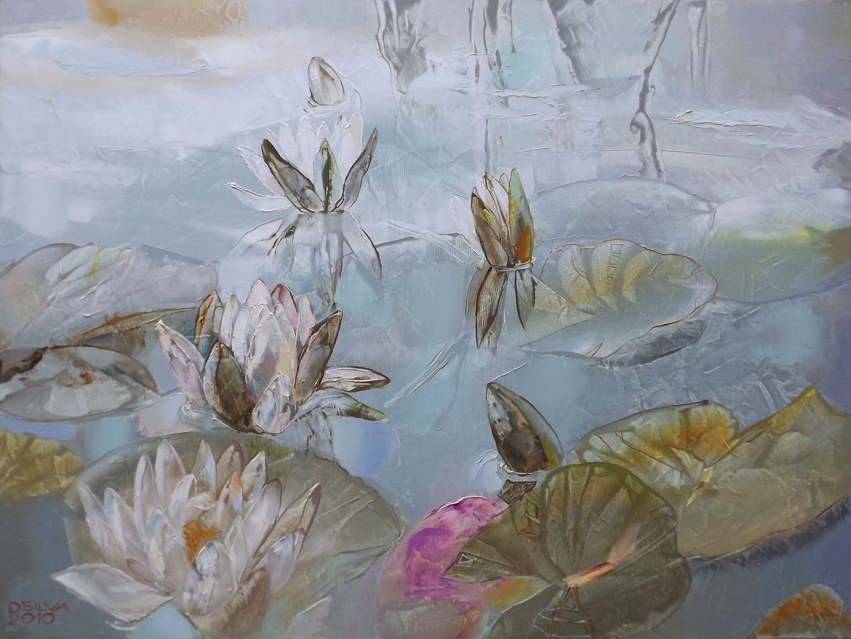 White Water Lilies by Silvija Drebickaite