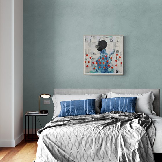 316_Vibrant Blue Portrait with Orange