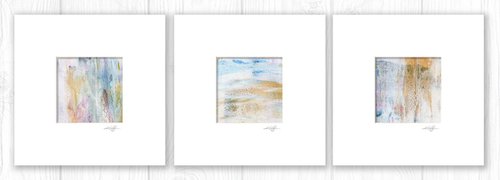 Abstract Secrets Collection 9 - 3 Abstract Paintings in mats by Kathy Morton Stanion by Kathy Morton Stanion
