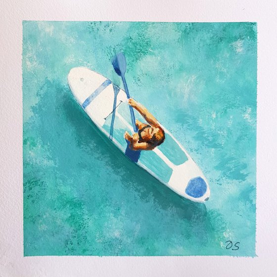 Woman on Supboard