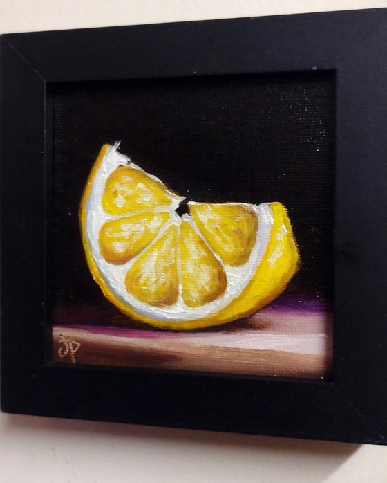 Little lemon slice #3 still life