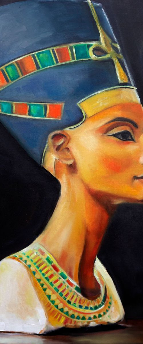 Nefertiti oil painting on canvas Ancient Egypt by Anna Lubchik