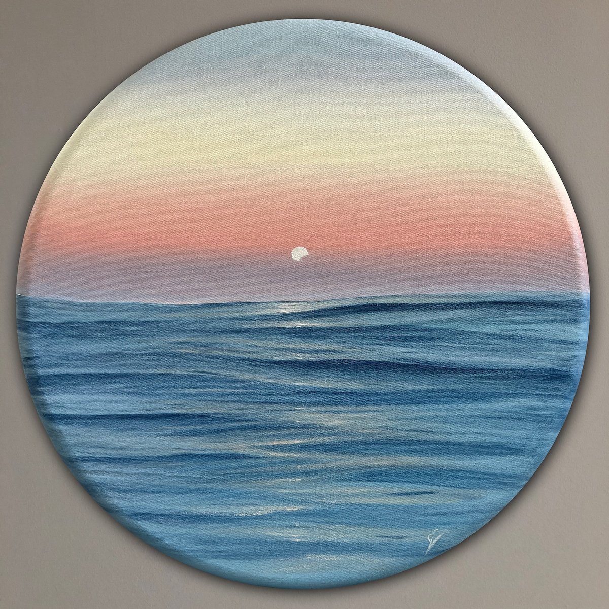 First Light - Coastal Sunrise Painting by Eva Volf