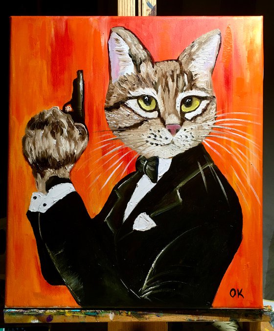 Cat  James Bond 007, Cats never die.