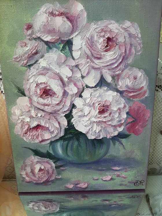 Still life with peonies