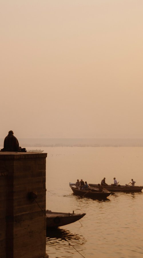 An ethereal sunrise in Varanasi by Serge Horta