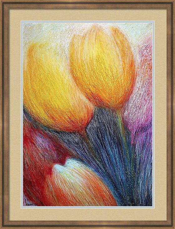 Fantasy with Flowers 337: paper 59x42cm