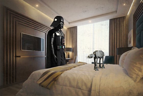 VADER SPENDS THE NIGHT AT THE SHERATON HOTEL