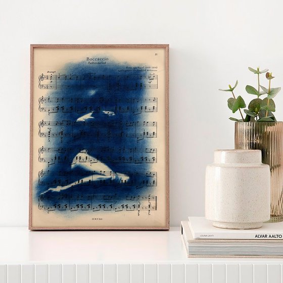 Muse №1 - Contemporary Nude Cyanotype