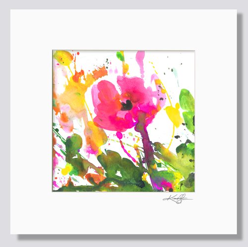 Flowers Make Me Happy 5 - Abstract Flower Painting by Kathy Morton Stanion by Kathy Morton Stanion