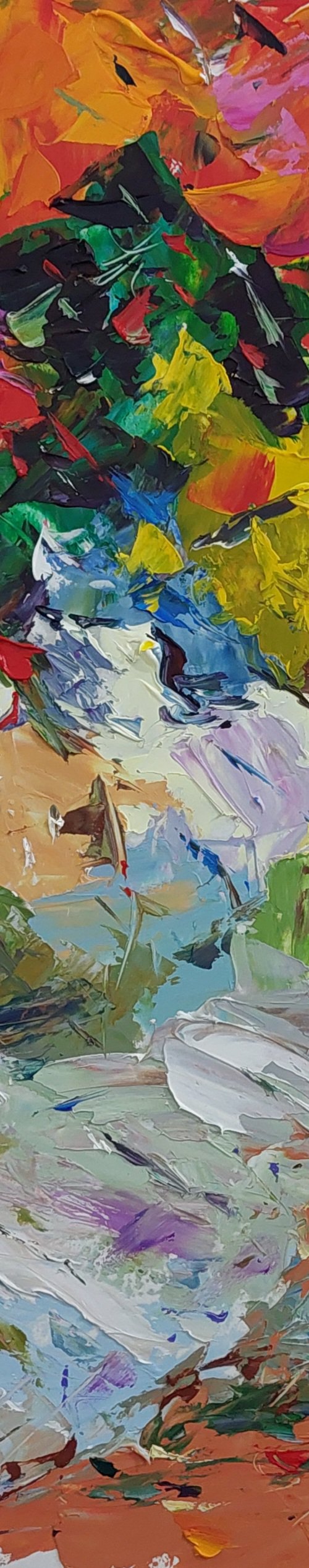 Abstract still life (43x49cm, oil on cardboard, palette knife) by Andranik Harutyunyan
