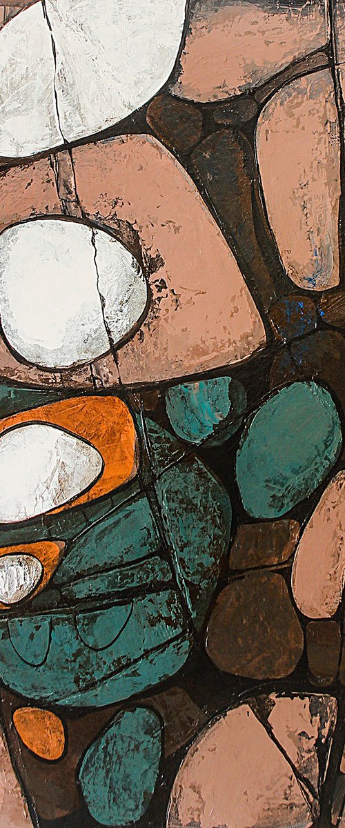 Sea mount- Abstract painting by ARTIST GURDISH PANNU