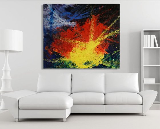 The Blast (120 x 100 cm) XXL oil (48 x 40 inches)