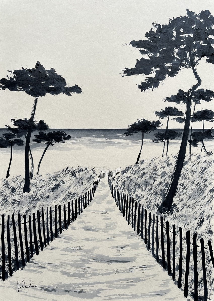 Ink Drawing , Ganivelles By Cadiou Frederic, 9 X 13, Artwork For Sale On Artfinder