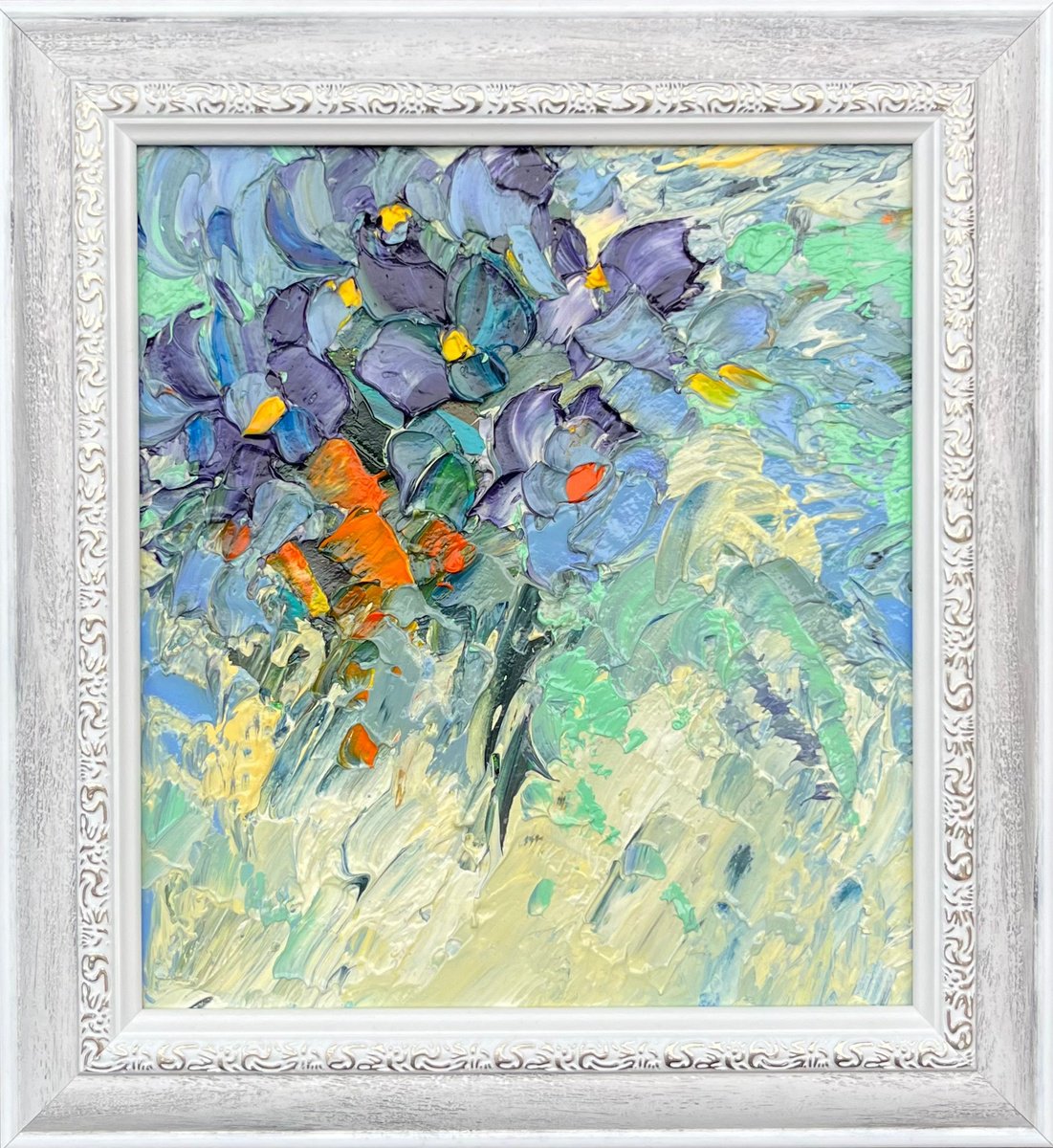 Abstract Botanical Oil Painting By Svitlana Andriichenko, 8 X 9", About Dreams, Original Artwork