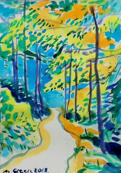 Beyond the yellow treetops by Maja Grecic
