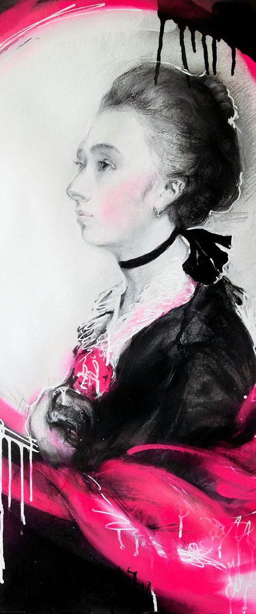 BIG Mary after Gainsborough /Graffiti style by Daria Yablon-Soloviova