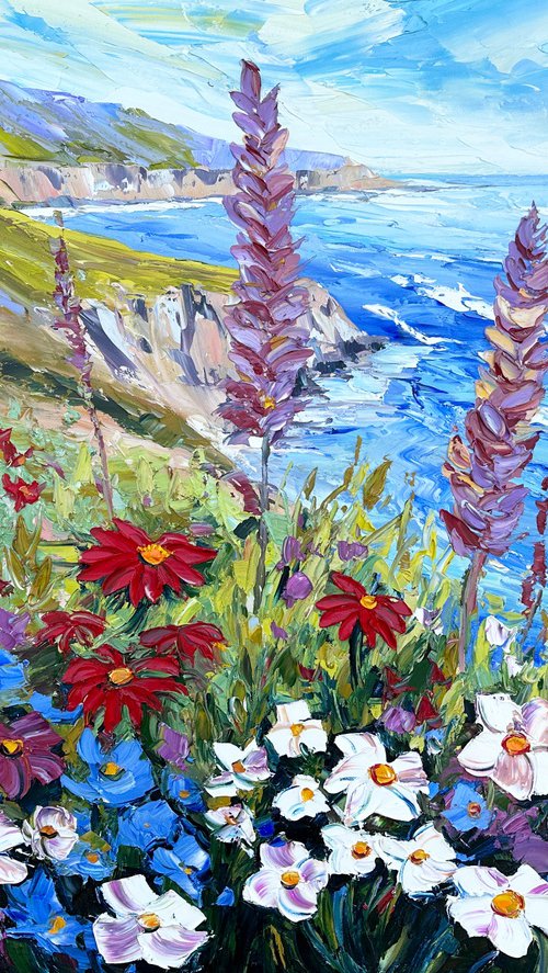 Coastal Wildflower Lagoon by Lisa Elley