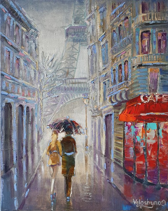 Under an umbrella in Paris