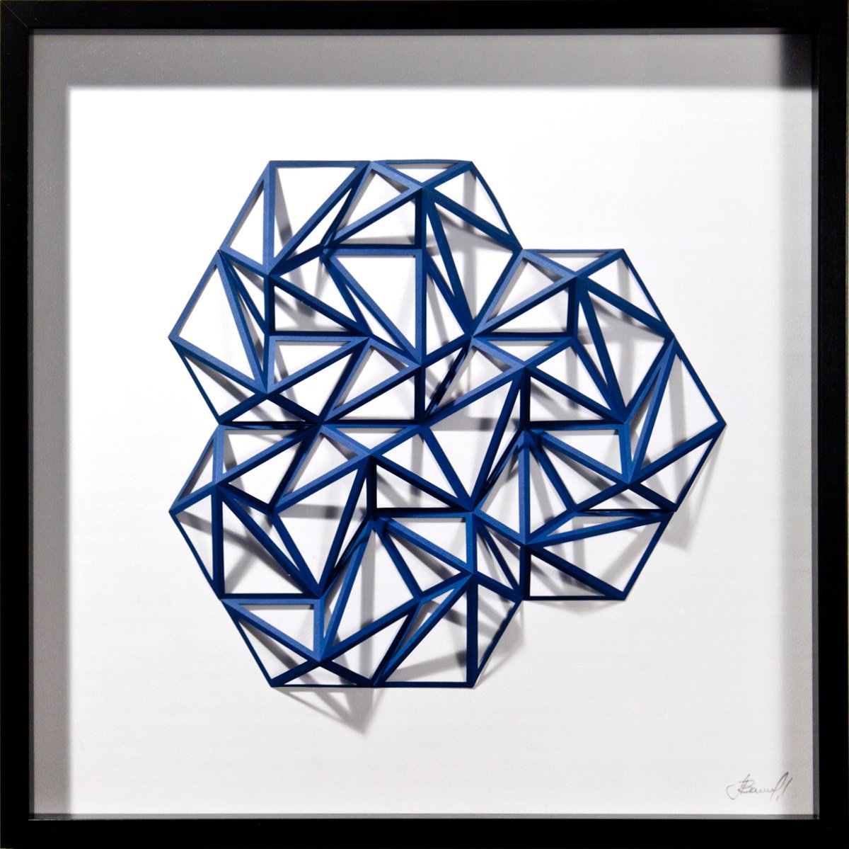 Geometric Abstract Sculpture By Letovbarski Artlab, 20 X 20", Shadows Of Dreams, Original Artwork